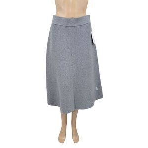 Liz Claiborne Gray Knit A-line Sweater Skirt Women's Size Medium NEW Soft Cozy